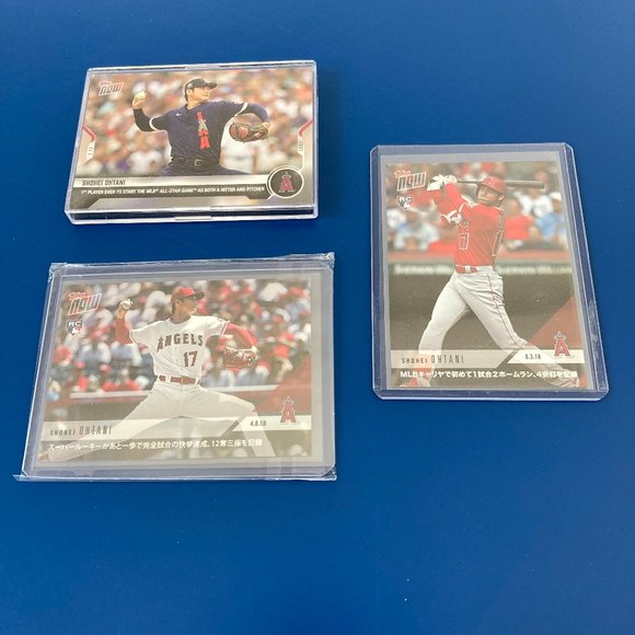 Topps Other - Topps Now, Shaoeih Ohtani Baseball Card Bundle (3 Cards), Rare Mint Condition